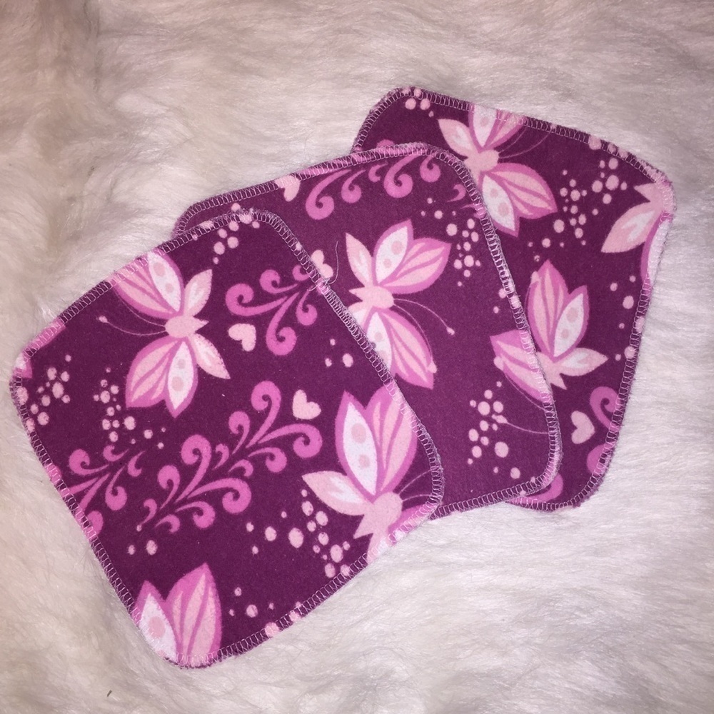 Homemade cloth wipes set of 3